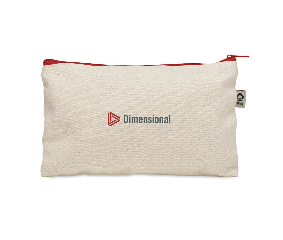 Dimensional Fund Advisors -  Zipped Cotton Pouch, Natural/Red